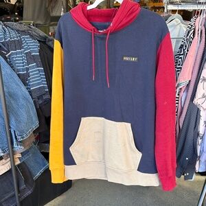 Hurley Men's Red, Blue, and Yellow Hoodie